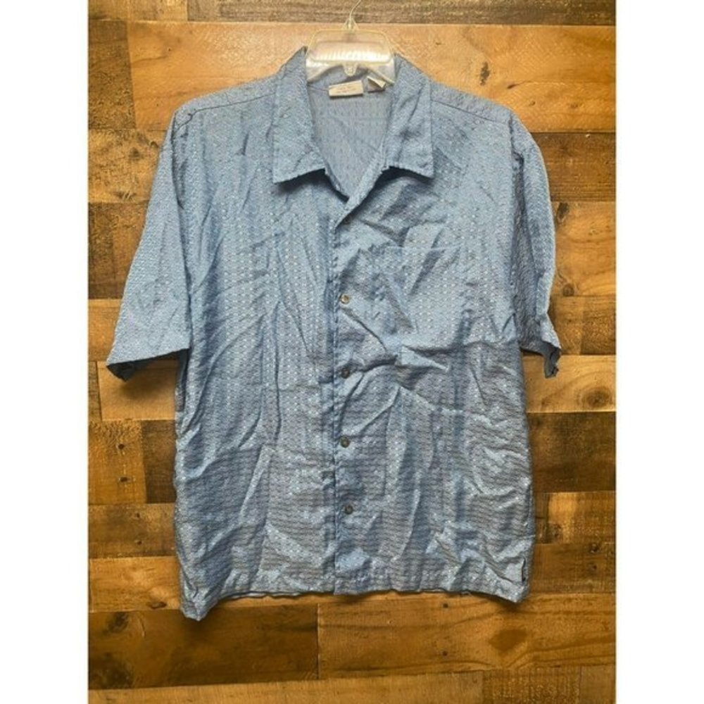 Ron Jon Light Blue Short Sleeve Button-Down Shirt